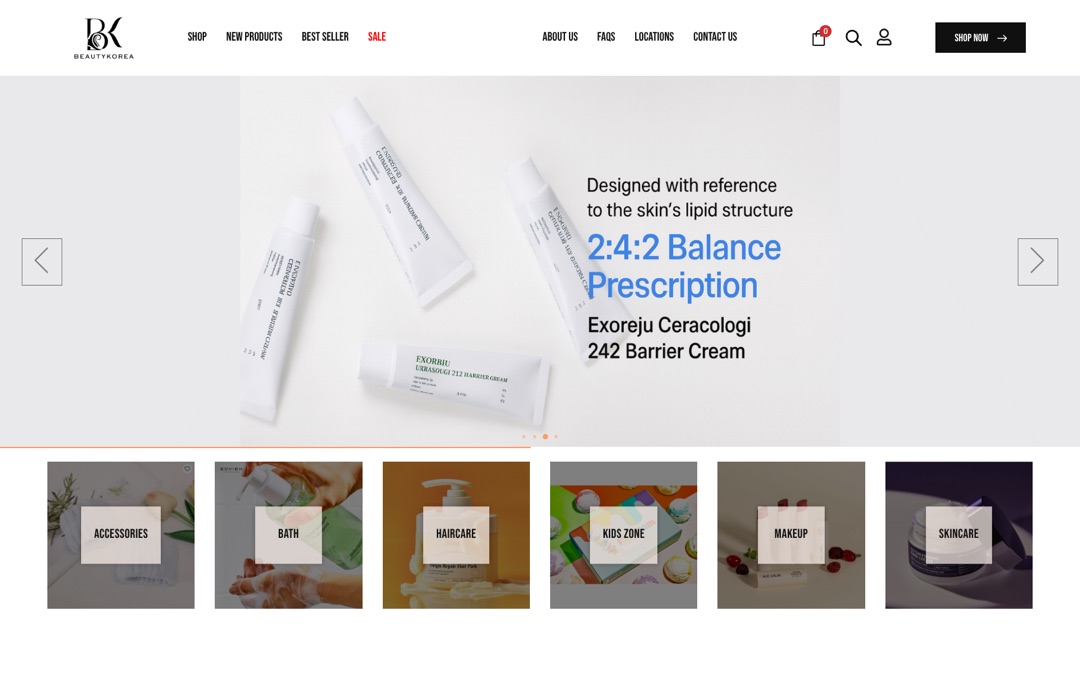beautykorea.ca — a live NoloWeb build